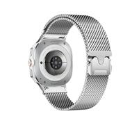 EMAIGlPO Bracelet de montre milanais en acier inoxydable avec boucle parachute for Samsung Galaxy Watch 8 Classic 46 mm(Silver,For Watch 8 Ultra 2)