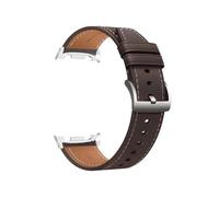 EMAIGlPO Bracelet en cuir souple for Samsung Galaxy Watch 8 40/44/46 mm, remplacement sans espace, style décontracté(Dark brown-1)