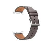 EMAIGlPO Bracelet en cuir souple for Samsung Galaxy Watch 8 40/44/46 mm, remplacement sans espace, style décontracté(Gray-1)
