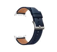 EMAIGlPO Bracelet en cuir souple for Samsung Galaxy Watch 8 40/44/46 mm, remplacement sans espace, style décontracté(Blue-1)