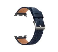 EMAIGlPO Bracelet en cuir souple for Samsung Galaxy Watch 8 40/44/46 mm, remplacement sans espace, style décontracté(Blue-2)