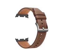 EMAIGlPO Bracelet en cuir souple for Samsung Galaxy Watch 8 40/44/46 mm, remplacement sans espace, style décontracté(Brown-2)