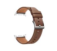 EMAIGlPO Bracelet en cuir souple for Samsung Galaxy Watch 8 40/44/46 mm, remplacement sans espace, style décontracté(Brown-1)