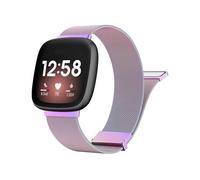 EMAIGlPO Bracelet en métal milanais de remplacement for Fitbit Versa 3/4/Sense/Sense 2(Colorful,For Versa Sense)