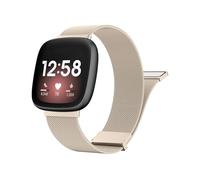 EMAIGlPO Bracelet en métal milanais de remplacement for Fitbit Versa 3/4/Sense/Sense 2(Vintage gold,For Versa Sense 2)