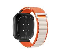 EMAIGlPO Bracelet en nylon for Fitbit Versa 4/3 Sense 2/1, bracelet de sport remplaçable, accessoires(Orange starlight,For Fitbit Versa 3)