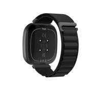 EMAIGlPO Bracelet en nylon for Fitbit Versa 4/3 Sense 2/1, bracelet de sport remplaçable, accessoires(Black,For Fitbit Sense 2)
