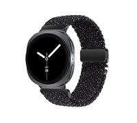 EMAIGlPO Bracelet en nylon tressé for Samsung Galaxy Watch 8 Classic 46 mm, 40 mm et 44 mm, boucle parachute(Starlight black,For Galaxy Watch Ultra)