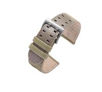 EMAIGlPO Montre en cuir véritable for hommes, Bracelet de remplacement, adapté for Hamilton Khaki Aviation H77755533 H77616533, 20mm 22mm, noir kaki(Black Gray,20mm)