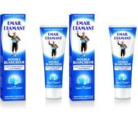 Email Diamant Dentifrice double blancheur, éclat immédiat, arôme menthe fraîche - Le tube de 75ml (Lot de 2)