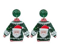 Émail En Or Jaune, Décoration De Noël Scintillante, Bibelots D'hiver, Gemme De Cadeau, Boucles D'oreilles, Bijoux De Fête, Paillettes Scintillantes, Bibelots De Renne, Breloques Jingle