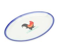 Émaillé Plat de Service Motif Élégant Vintage, pour Poisson | Céramique et Émail, Design Profond, Léger à Porter, Nettoyage Facile, pour Fruits de Mer et Poissons