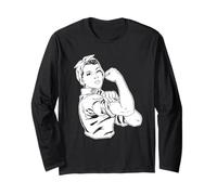 Émancipation des Femmes Rosie The Riveter Manche Longue