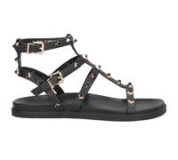 Emanuélle Vee, 451M-917-14-P138, Sandales Mode Casual Fashion Cuir Strass Rivets, Noir , 39 EU