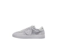 Emanuelle Vee - Baskets blanches avec détails strass - Femme - Chaussures - Gris - Taille: 39 EU