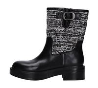 Emanuelle Vee - Bottines en Cuir et Tissu - Femme - Chaussures - Noir - Taille: 38 EU