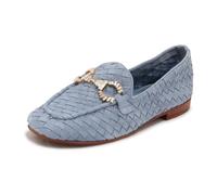 Emanuelle Vee - Carol Suede Loafer - Femme - Chaussures - Bleu - Taille: 40 EU
