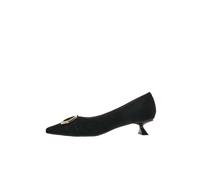 Emanuelle Vee - Decollete en Daim Noir avec Boucle Métallique Dorée - Femme - Chaussures - Noir - Taille: 38 EU