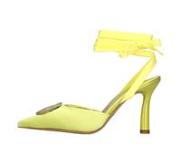 Emanuelle Vee - Escarpins Slingback en Satin - Femme - Chaussures - Vert - Taille: 38 EU