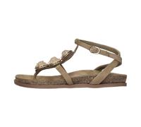 Emanuelle Vee - Sandale Plate en Daim - Femme - Chaussures - Beige - Taille: 37 EU