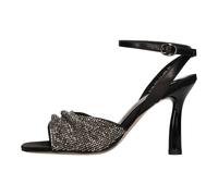 Emanuelle Vee - Sandales en satin et strass - Femme - Chaussures - Noir - Taille: 37 EU