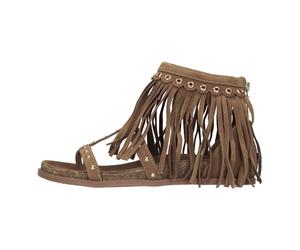 Emanuelle Vee - Sandra Flat Sandal - Femme - Chaussures - Brun - Taille: 41 EU