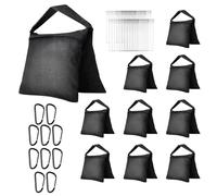 EMART 10 Pcs Sac de Sable Résistant pour Trépied de Photographie, Studio Photo et Vidéo, Jardin - Noir