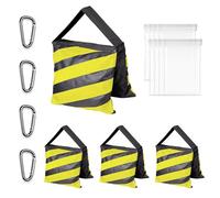 EMART 4 Pcs Sac de Sable Résistant pour Trépied de Photographie, Studio Photo et Vidéo, Jardin - Jaune et Noir