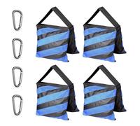 EMART 4 Pcs Sac de Sable Résistant pour Trépied de Photographie, Studio Photo et Vidéo, Jardin - Noir/Bleu