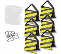 EMART 6 Pcs Sac de Sable Résistant pour Trépied de Photographie, Studio Photo et Vidéo, Jardin - Jaune et Noir