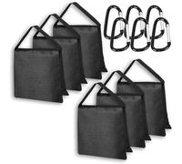 EMART 6 Pcs Sac de Sable Résistant pour Trépied de Photographie, Studio Photo et Vidéo, Jardin - Noir