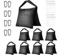 EMART 8 Pcs Sac de Sable Résistant pour Trépied de Photographie, Studio Photo et Vidéo, Jardin - Noir