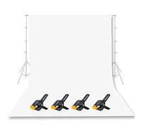 EMART Écran de Fond Blanc pour Studio Photo de 3 x 3,6 m, sans Couture Chromakey pour Photographie