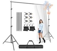 EMART Kit de Support de Toile de Fond pour Photo, 3 x 3 m, Cadre réglable pour Photographie, bannière de Photographie, Support de Support pour fête et décoration
