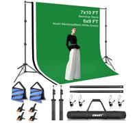 EMART Kit de Système de Support de Toile de Fond Photo 2×3m avec 3 Tissu