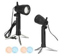 Emart Lot de 2 Lampes LED à lumière Continue 5 500 K Portable Appareil Photo Éclairage pour Table supérieure Studio