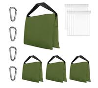EMART Lot de 4 sacs de sable robustes pour studio photo, support d'éclairage, trépied, terrasse extérieure, sport, ensembles photo, films et productions en direct (vert)