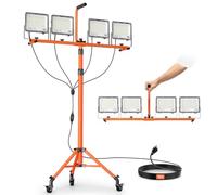 EMART Projecteur Chantier LED sur Trépied 280W 28000LM Lampes avec Roulette