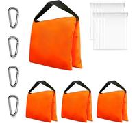 EMART Sacs de Sable Usage Intensif Orange Studio Photo Poids Sac Saddlebag Design pour Photographie Stand Lumière Trépied, Terrasse Extérieure, Sports, Films Set, Productions en Direct -4 Packs