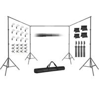 EMART Support de Fond, 9x2,1m Grand Support Toile de Fond Photo Réglable