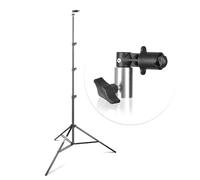 EMART Support de lumière pour Photographie 2,6 m et Support de réflecteur pour arrière-Plan avec Pince pour diffuseur réflecteur, réflecteurs de Disque, Toile de Fond Pop-up, Studio Photo et vidéo