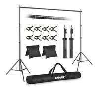 EMART Support Fond Photo, 2,4x3m de Support Toile de Fond Réglable