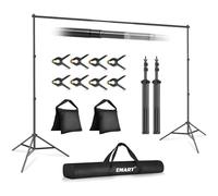 EMART Support Fond Photo, 2x3m de Support Toile de Fond Réglable