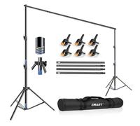 EMART Support Fond Photo 3x3,6m, Kit de Support Toile de Fond Réglable