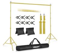 EMART Support Fond Photo Or, 3x3m de Support Toile de Fond Réglable