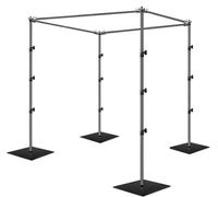 EMART Support Toile de Fond 2,6 x 3 m, Support de Fond Mariage Réglable