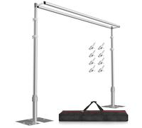 EMART Support Toile de Fond Photo Stable 3x3m à Deux Barres Transversales