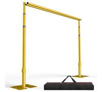 EMART Support Toile de Fond Photo Stable 3x3m, Arche de Mariage Réglable à Deux Barres Transversales pour Studio, Video, Décoration d'anniversaire - Doré