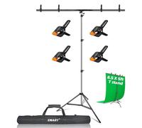 EMART T Form Support Fond Photo, 2,6x1,5m Support Toile de Fond