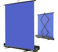 EMART Toile de Fond Bleu 155 x 200 cm, Blue Screen Roll-up Panel, Écran Bleu Fond avec Support pour Studio Photo, Streaming, vidéoconférence, TikTok, Zoom